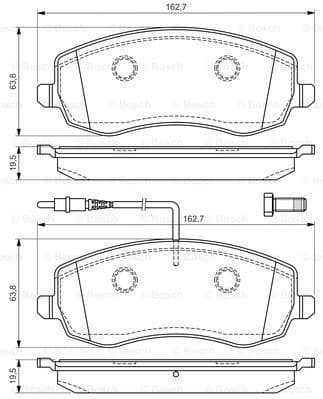 Brake Pad Set, disc brake 0986494385 - image 7