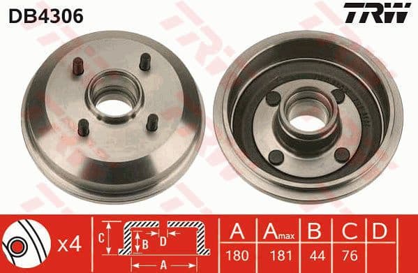 Brake Drum DB4306