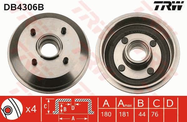 Brake Drum DB4306B