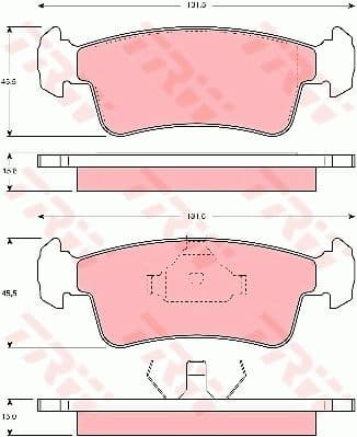 Brake Pad Set, disc brake GDB867