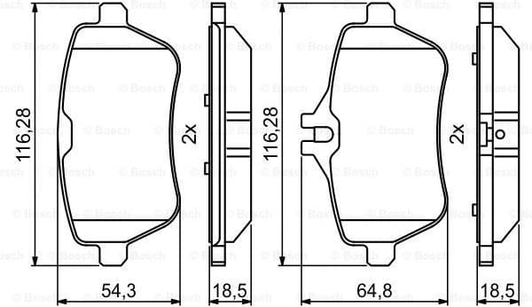 Brake Pad Set, disc brake 0986494790 - image 6