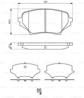 Brake Pad Set, disc brake 0986494322