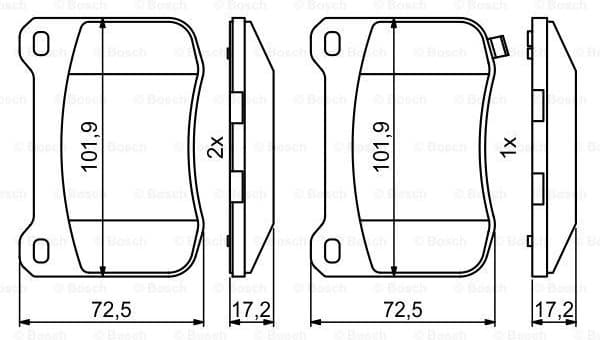 Brake Pad Set, disc brake 0986494872 - image 7