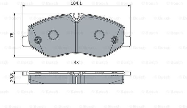 Brake Pad Set, disc brake 0986494914