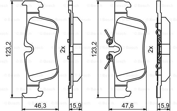 Brake Pad Set, disc brake 0986494812 - image 7