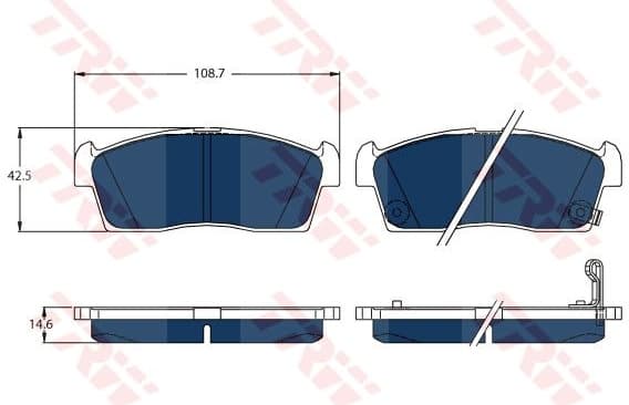 Brake Pad Set, disc brake ELECTRIC BLUE GDB1940BTE