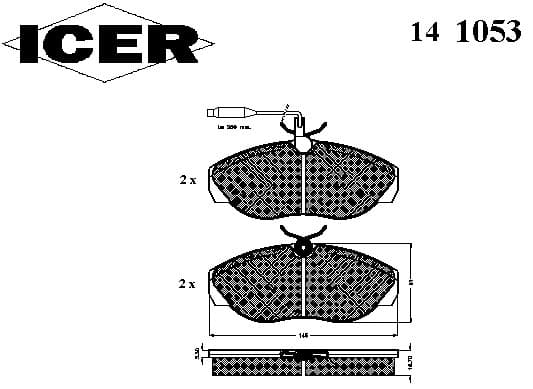 Brake pads front 141053700