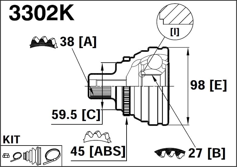 CV joint outer 15-1174 - image 3