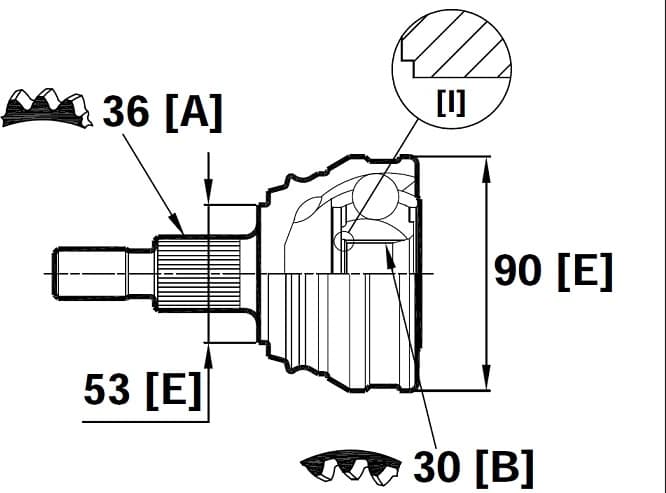 CV joint outer 15-1189