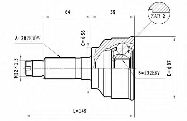 CV joint outer 15-1268
