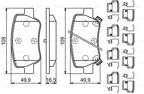 Brake Pad Set, disc brake 0986494933 - image 7