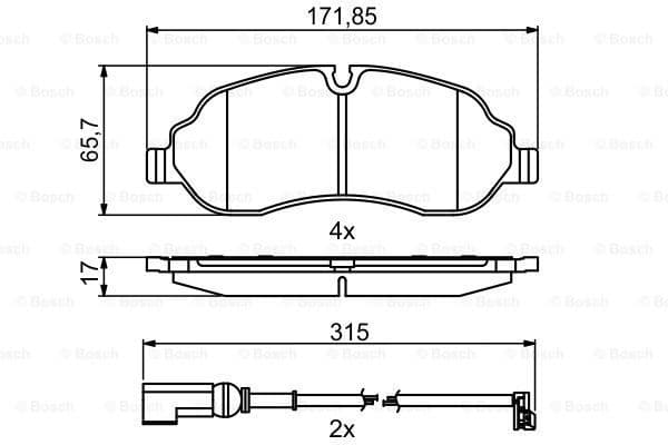 Brake Pad Set, disc brake 0986494845 - image 6