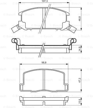 Brake Pad Set, disc brake 0986494412
