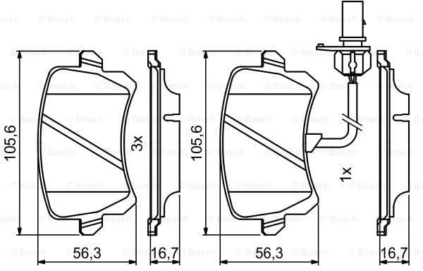 Brake Pad Set, disc brake 0986494814 - image 7