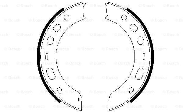 Brake Shoe Set, parking brake 0986487706