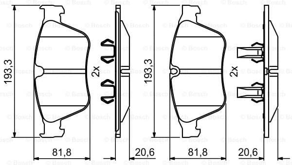 Brake Pad Set, disc brake 0986494875 - image 2