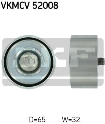 Deflection/Guide Pulley, V-ribbed belt VKMCV52008