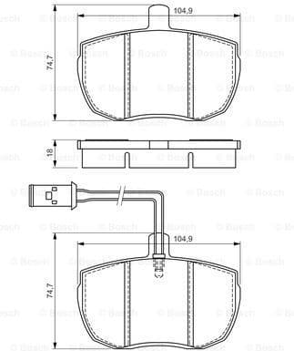 Brake Pad Set, disc brake 0986494535