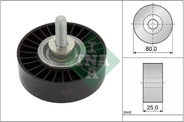 Deflection/Guide Pulley, V-ribbed belt 532088710