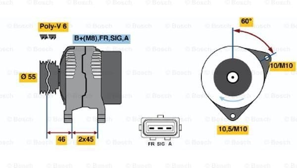 Alternator 0986049151