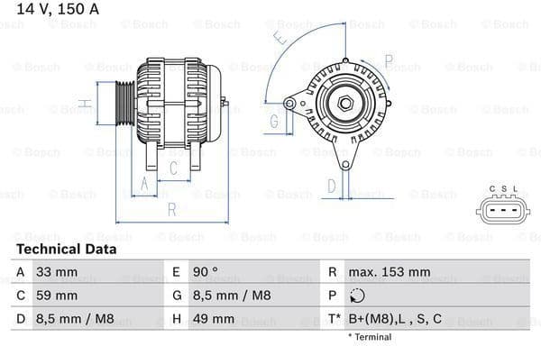 Alternator 0986083540