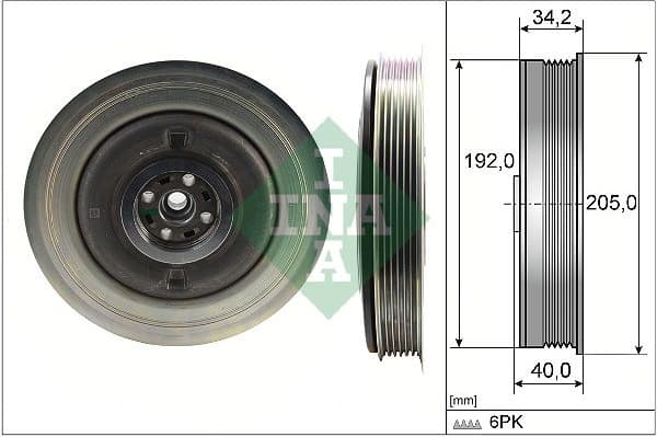 Belt Pulley, crankshaft 544050410