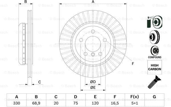 Brake Disc 0986479E04 - image 5