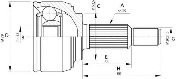 Joint Kit, drive shaft 15-1523