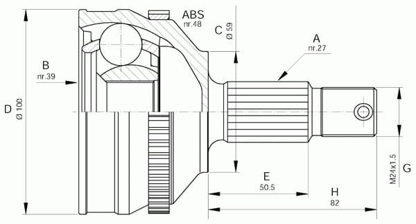 CV joint outer 15-1546