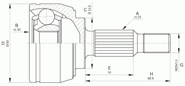 CV joint outer 15-1579 - image 3