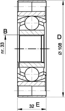 CV joint inner 16-1019