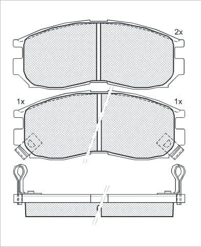 Brake pads front 180771