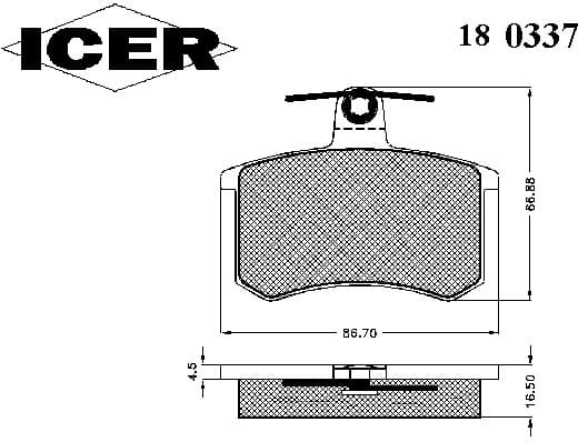 Brake pads rear 180784700