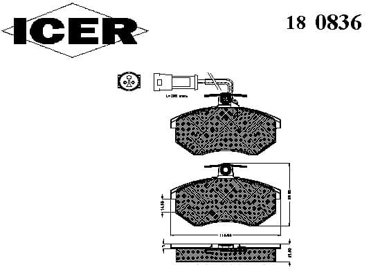 Brake pads front 180836700