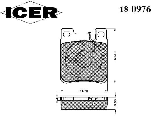 Brake pads rear 180976