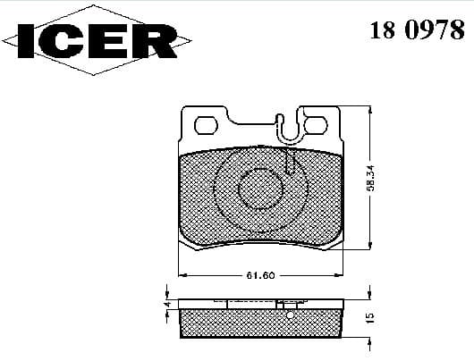 Brake pads rear 180978