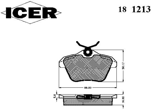 Brake pads rear 181213700