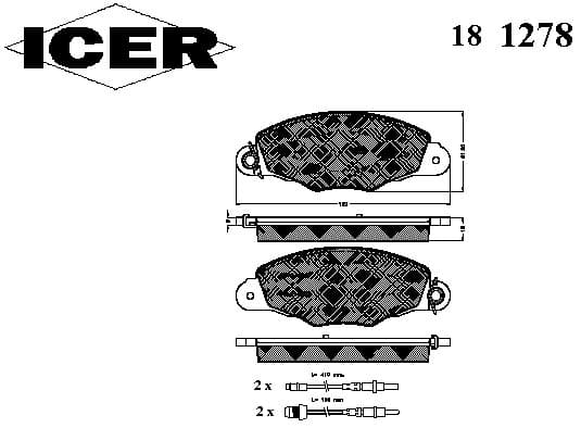 Brake pads front 181278702