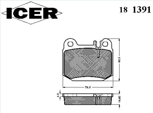 Brake pads rear 181391