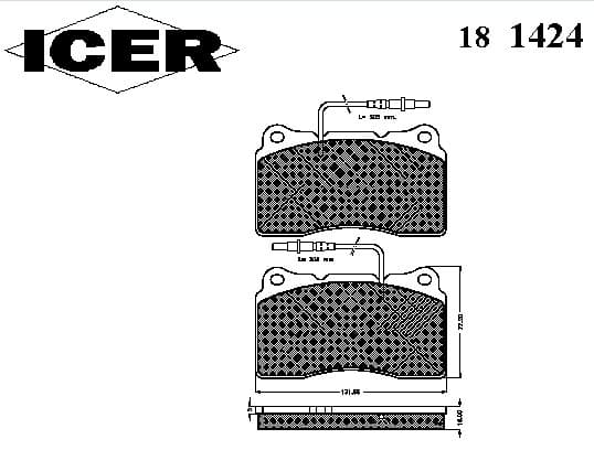 Brake pads front 181424