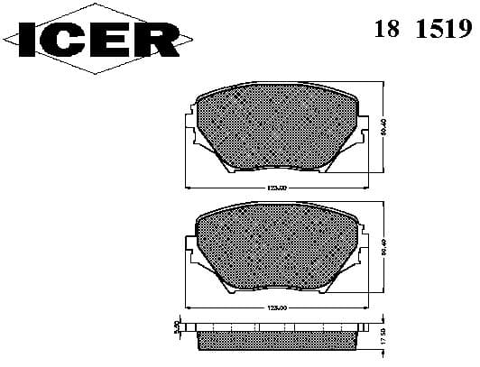 Brake pads front 181519