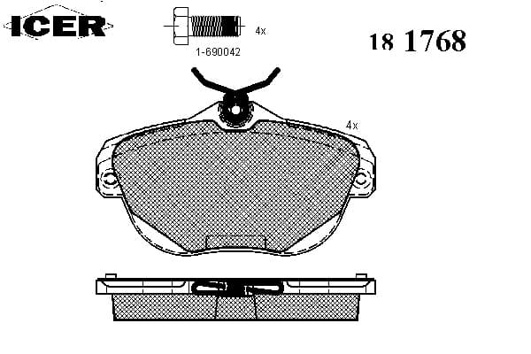 Brake pads rear 181768
