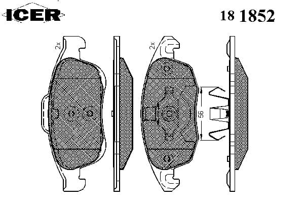 Brake pads front 181852