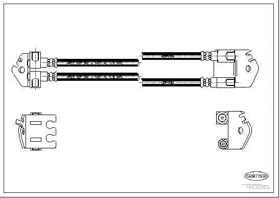 Brake hose rear 19030323