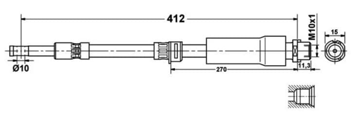 Brake hose front 19032113
