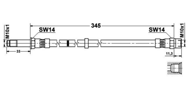 Brake hose front 19035383