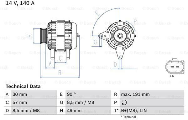 Alternator 0986083140