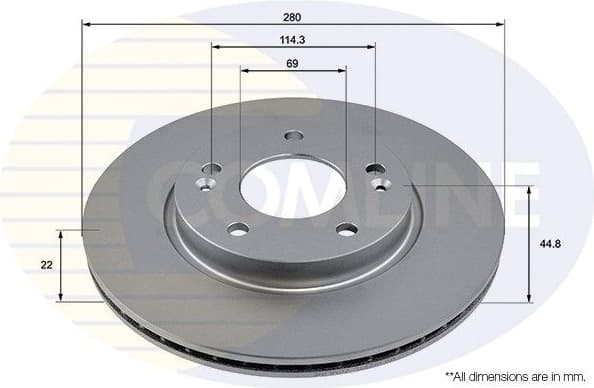Brake Disc COATED ADC5012V