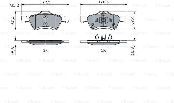 Brake Pad Set, disc brake 0986494960