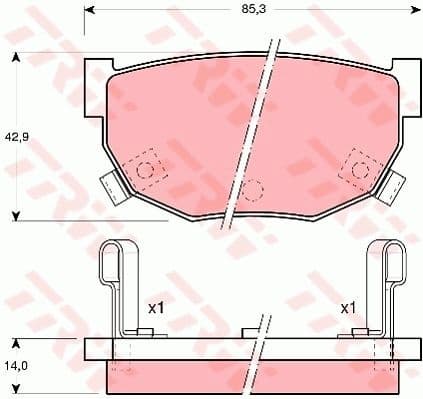 Brake Pad Set, disc brake GDB368